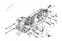 LEFT CRANKCASE  for SYM GTS 250 EVO (LM25W5-P) (K9-L0) 2010