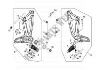 LEFT RIGHT FOOTPEGS for SYM WOLF 250EFI  (PD25A1-6) (L1) 2011