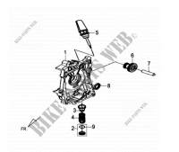RIGHT CRANKCASE COVER for SYM FIDDLE II 50 (45 KMH) (AF05W-T) (NEW ENGINE) (K9-L2) 2009
