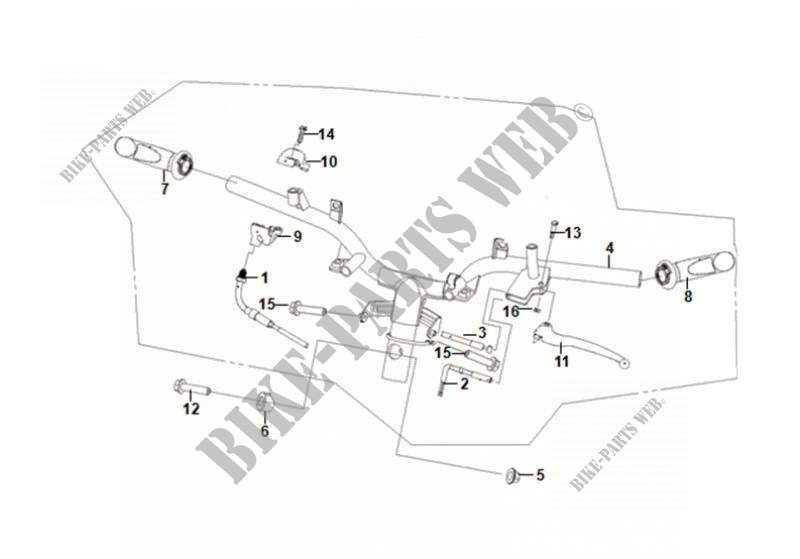 CABLE SWITCH HANDLELEVER for SYM FIDDLE II 50 (AF05W5-EU) (E5) (M1) 2021