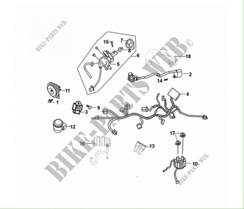WIRE HARNESS for SYM FIDDLE II 50 (AF05W5-NL) (E5) (M1) 2021