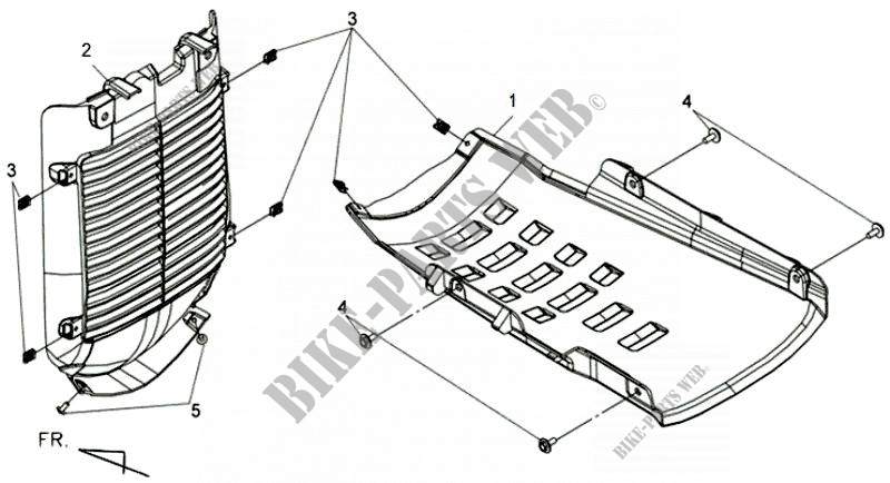 FLOOR PANEL for SYM MAXSYM 400 EFI (LX40A2-F) (L2) 2012