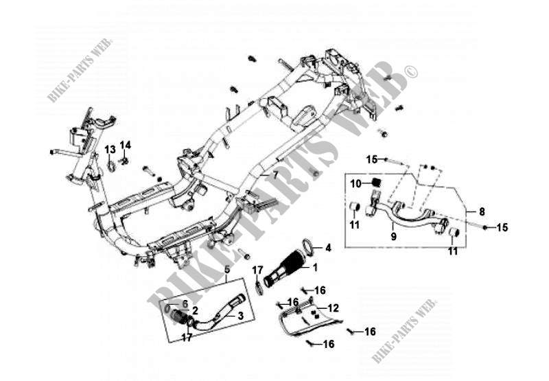 FRAME BODY   ENGINE HANGER for SYM FIDDLE II 50 (AW05W-F) (K7-K8) 2007