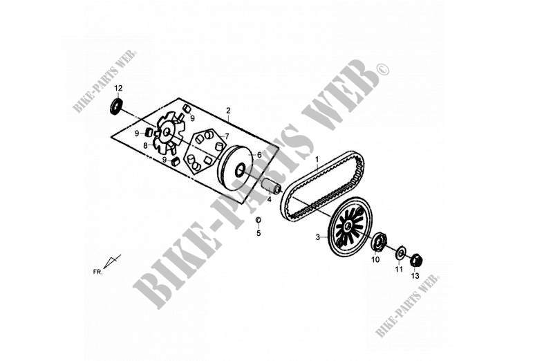 MOVABLE DRIVE FACE for SYM FIDDLE III 50 (25 KMH) (E3) (XA05W1-NL) (L4-L5) 2004