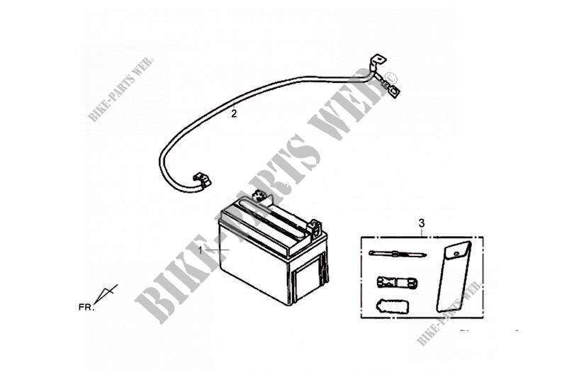 BATTERY   TOOL BOX for SYM FIDDLE III 50 (45 KMH) (XA05W2-EU) (L4-L6) 2014