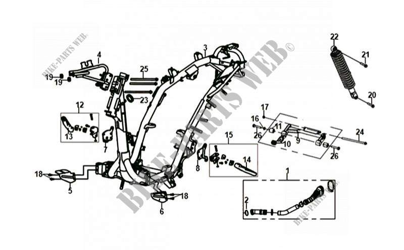 FRAME BODY   ENGINE HANGER for SYM JET 14 (25 KMH)  (XC05W1-NL) (E4) (L8-M0) 2018