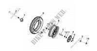 FRONT WHEEL ASSEMBLY for SYM MAXSYM 600I (LX60A2-FR) (L5) 2015