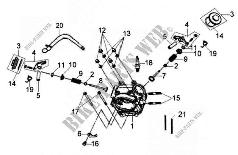 CYLINDER HEAD for SYM JET 4 50 (45 KMH) (AD05W1-6) (L0-L5) 2015