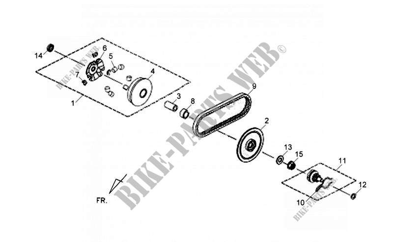 MOVABLE DRIVE FACE for SYM JET 4 R50 (JD05W1-F) 2011