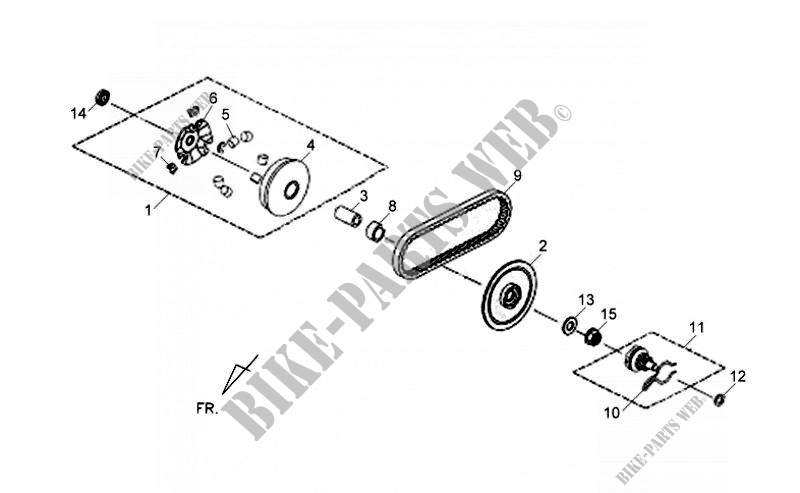 MOVABLE DRIVE FACE for SYM JET 4 R50 NAKED (JD05W4-F) 2011