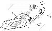 EXHAUST PIPE for SYM JET 50 (BL05W-6) (BC ENGINE) (K1-K4) 2001