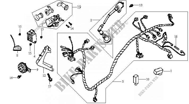 WIRING HARNESS   COIL for SYM JET 50 (BL05W-6) (BC ENGINE) (K1-K4) 2001