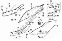 BODY COVER / SIDE COVER for SYM JET EURO X 50 (BL05W7-6) (K4-K8) 2008